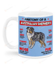 Anatomy of A Australian Shepherd Dog Ceramic Mug Great Customized Gifts For Birthday Christmas Thanksgiving 11 Oz 15 Oz Coffee Mug