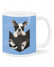French Bulldog In Pocket Ceramic Mug Great Customized Gifts For Birthday Christmas Thanksgiving 11 Oz 15 Oz Coffee Mug