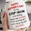 Personalized To My Stepmum Mug, Who Simply Deserves A Medal Mug For Stepmom From Daughter Son For Mother's Day Birthday Anniversary Ceramic 11Oz 15Oz
