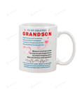 Personalized To My Beloved Grandson Mug Reach For The Stars Don't Settle For Less Because You Deserve True Happiness Coffee Mug White Mug