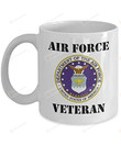 Air Force Veteran Mug Ceramic Coffee Mug Gift For Air Force Veteran Dad Grandma Navy United States Army Veteran Gift Veteran Day Gifts Thank You Veteran Mug