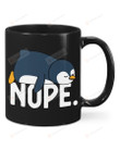 Funny Sleeping Penguin Nope Mug, 11-15 Oz Ceramic Coffee Mug , Great Gift For Birthday , Thanksgiving , Christmas , Annieversary
