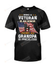 Being A Veteran Is An Honor Being A Grandpa Is Priceless T-Shirt (5xl) Black