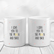 I Love You To The Moon And Back Mugs, Star Sky Mugs, Funny Wedding Anniversary Valentine's Day Color Changing Mug 11 Oz 15 Oz Coffee Mug Gifts For Couple