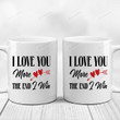 Red Heart And Arrow Mug I Love You More The End I Win Mug Best Gifts For Couple, Husband And Wife, Family On Valentine's Day Anniversary Birthday Christmas Thanksgiving 11 Oz - 15 Oz Mug