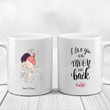 Personalized Custom Name Mugs, I Love You To The Moon And Back Mugs, Funny Wedding Anniversary Valentine's Day Couple In Paris Color Changing Mug 11 Oz 15 Oz Coffee Mug Gifts For Couple