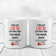 Personalized Turns Out I Like You Mugs, Heart Arrows Customized Mugs, Funny Wedding Anniversary Valentine's Day Color Changing Mug 11 Oz 15 Oz Coffee Mug Gifts For Couple, Him Her Mr Mrs