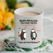 Personalized Penguin Fish Custom Name Mugs, When Penguins Find Their Mates Mugs, Funny Wedding Anniversary Valentine's Day Color Changing Mug 11 Oz 15 Oz Coffee Mug Gifts For Lover/ Him Her/Mr Mrs