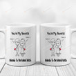 Personalized You're My Favorite Weirdo To Be Weird With Mugs, Custom Couple Mugs, Funny Wedding Anniversary Valentine's Day Color Changing Mug 11 Oz 15 Oz Coffee Mug Gifts For Couple, Him Her Mr Mrs