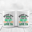 Being My Girlfriend Is Really The Only Gift You Need Love Ya Mug Green Letter Mug Gifts For Girlfriend From Boyfriend On Valentine's Day Anniversary Birthday Christmas Thanksgiving 11 Oz - 15 Oz Mug