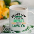 Being My Girlfriend Is Really The Only Gift You Need Love Ya Mug Green Letter Mug Gifts For Girlfriend From Boyfriend On Valentine's Day Anniversary Birthday Christmas Thanksgiving 11 Oz - 15 Oz Mug
