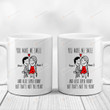 Personalized You Make Me Smile And Also Super Horny, But That's Not The Point Couple Drawing Mug Gifts For Couple, Husband And Wife On Valentine's Day Anniversary Birthday Christmas 11 Oz - 15 Oz Mug