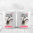 Personalized Thank You For All The Roargasms Mug Dinosaur Couple Mug Gifts For Couple, Husband And Wife On Valentine's Day Anniversary Birthday Christmas Thanksgiving 11 Oz - 15 Oz Mug