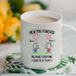 Personalized Couple Drawing Mug With Heart Me And You Forever Because Everyone Else Is A Twat Mug Gifts For Couple, Husband And Wife On Anniversary Valentine's Day Birthday Christmas 11 Oz - 15 Oz Mug