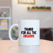 Thanks For All The Orgasms White Mugs, Funny Valentine's Day 11 Oz 15 Oz Coffee Mug Gifts For Couple, Him Her, Mr Mrs, Boyfriend Girlfriend