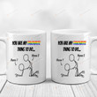 Personalized You Are My Favorite Thing To Do White Mugs, Custom Lgbt Bisexual Couple Mugs, Funny Valentine's Day 11 Oz 15 Oz Coffee Mug Gifts For Couple, Lgbt