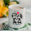 Personalized Custom Couple Big Heart Mugs, You're My Person Mugs, Funny Wedding Anniversary Valentine's Day Color Changing Mug 11 Oz 15 Oz Coffee Mug Gifts For Couple, Him Her Mr Mrs