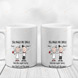 Personalized Cute Couple Mug You Make Me Smile And Also Super Horny, But That's Not The Point Mug Gifts For Couple, Husband And Wife On Valentine's Day Anniversary Birthday Christmas 11 Oz - 15 Oz Mug
