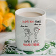 Personalized I Love You More Than I Hate Your Farts White Mugs, Custom Farting Couple Mugs, Funny Valentine's Day 11 Oz 15 Oz Coffee Mug Gifts For Couple, Him Her/ Mr Mrs