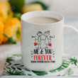 Personalized Couple Drawing Mug With Heart Me And You Forever Because Everyone Else Is A Twat Mug Gifts For Couple, Husband And Wife On Valentine's Day Anniversary Birthday Christmas 11 Oz - 15 Oz Mug