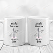 Personalized Spoon Custom Name Mugs, Sorry For Farting On Your Willy Mugs, Funny Anniversary Valentine Color Changing Mug 11 Oz 15 Oz Coffee Mug Gifts For Couple, Him Her Mr Mrs