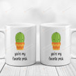 You're My Favorite Prick White Mugs, Cute Cactus Mugs, Funny Valentine's Day 11 Oz 15 Oz Coffee Mug Gifts For Couple, Him Her/ Mr Mrs