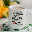 Personalized Red Heart Mug I Love You To The Moon And Back Mug Gifts For Couple, Husband And Wife On Valentine's Day Anniversary Birthday Christmas Thanksgiving 11 Oz - 15 Oz Mug
