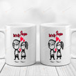 Personalized Flower Present Custom Name Mugs, You're My Person Mugs, Funny Wedding Anniversary Valentine's Day Color Changing Mug 11 Oz 15 Oz Coffee Mug Gifts For Couple, Him Her Mr Mrs