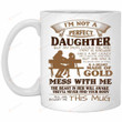 Personalized To My Daughter Mug - I'M Not Perfect Daughter But My Mom Loves Me - Gifts For Daughter On Christmas Birthday New Year Anniversary Ceramic Mug 11oz-15oz