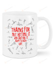 Thanks For Not Hitting It And Quitting It Happy Father's Day White Mugs Ceramic Mug Funny Gifts For Dad From Daughter Father's Day 11 Oz 15 Oz Coffee Mug
