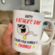 Swimming Happy Father's Day Number One Swimmer Ceramic Mug Great Customized Gifts For Birthday Christmas Thanksgiving Father's Day 11 Oz 15 Oz Coffee Mug
