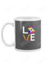 Love, Pencil And Colored Flower Art Mugs Ceramic Mug 11 Oz 15 Oz Coffee Mug