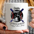 Personalized Daddy Sonogram First Father's Day Baseball Dad Mug Gifts For Dad, Him, Father's Day ,Birthday, Anniversary Customized Photo And Year Ceramic Coffee Mug 11-15 Oz
