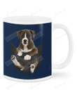 Boxer In Pocket In Pocket White Mugs Ceramic Mug 11 Oz 15 Oz Coffee Mug, Great Gifts For Thanksgiving Birthday Christmas