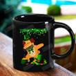Pug Dabbing Funny Day Lucky Leaf Coin Great Black Mug Leprechaun Happy Patrick's Day , Gifts For Birthday, Anniversary Ceramic Coffee Mug 11-15 Oz