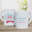 Personalized Family Best Mom Coffee We Love You Ceramic Mug Great Customized Gifts For Birthday Christmas Thanksgiving Mother's Day 11 Oz 15 Oz Coffee Mug