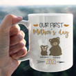 Personalized Bear Our First Mother's Day Ceramic Mug Great Customized Gifts For Birthday Christmas Thanksgiving Mother's Day 11 Oz 15 Oz Coffee Mug