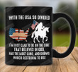 With The Usa So Divided Funny Mug Gift Take Bradon To The Station Bigfood And Horse With American Flag, Gift For Trump Supporters 2024, Sacrasm Biden, Gift For Republican