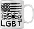LGBT Liberty Guns Beer Trump 11 Oz White Ceramic Coffee Mug Novelty Donald Trump Coffee Mugs | Funny Republican Party Political Trump Memorabilia Best Coffee Tea Cup Gift