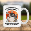 Music Man Never Underestimate An Old Man Playing Drums In Their Fifties Mug, Gift For Drums Lover