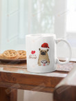 Let It Snow Pug Mug Cute Dog Lover Mug 11 Oz 15 Oz Best Gifts For Dog Lover Friend Mom From Daughter Son Friend Ceramic Coffee Mug Dog Appreciation Day Birthday Christmas Gifts