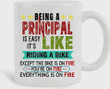 Funny Mug Being A Principal Is Easy Like Riding A Bike Gift For Principal Teacher Coworker On Anniversary Birthday
