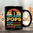 Hunting Pops Man Myth Legend Coffee Ceramic Mug, Hunting Dad Mug, Gift For Dad From Son, Father's Day