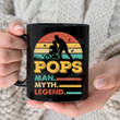 Bike Pops Man Myth Legend Coffee Ceramic Mug, Bike Dad Mug, Gift For Dad From Son, Father's Day