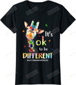 Autism Awareness Acceptance Women Kid Its Ok To Be Different T-Shirt, Gift For Autism Parent