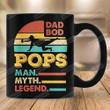 Dad Bob The Man The Myth The Legend Ceramic Mug, Funny Beer Dad Mug, Gift For Dad From Son Daughter, Father's Day
