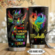 Personalized Lgbt Cute Dragon Color Pride Stainless Steel Tumbler Cup