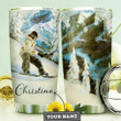 Snowboarding Personalized Stainless Steel Tumbler Cup