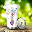 Heart And Dna Tree Stainless Steel Tumbler Cup
