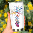 Heart And Dna Tree Stainless Steel Tumbler Cup